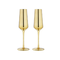 Tempa Aurora - Gold Champagne Glass 2 Pack