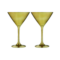 Tempa Aurora - Gold Martini Glass 2 Pack