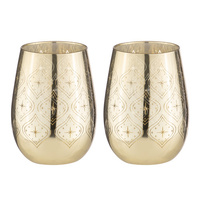 Tempa Estelle - Gold Tumbler Glass 2 Pack
