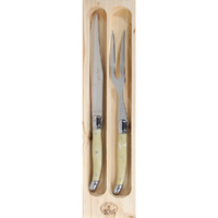 Jean Dubost Laguiole Deluxe - 2pc Carving Set Light Horn