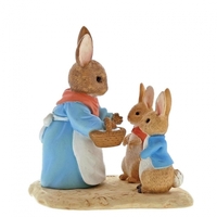 Beatrix Potter Miniature Collection Mrs. Rabbit, Flopsy and Peter