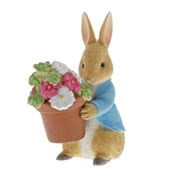 Beatrix Potter Peter Rabbit Miniature Figurine - Peter Rabbit Brings Flowers
