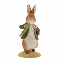 Beatrix Potter Peter Rabbit Miniature Figurine - Benjamin ate a Lettuce Leaf