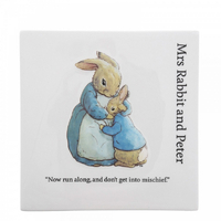 Beatrix Potter Peter Rabbit Decorative Wall Plaque - Mrs. Rabbit and Peter