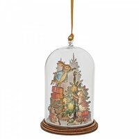 Beatrix Potter Domes - Peter and Benjamin Bunny Christmas Wooden Hanging Ornament