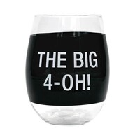 Say What? Wine Glass - The Big 4-oh!