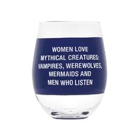 Say What? Wine Glass - Mythical Creatures
