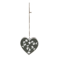 Amalfi Hanging Heart Charm - Olive
