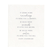 Anniversary Verse Plaque by Splosh - Kisses