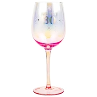 Holographic Wine Glass - 30th