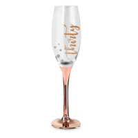 Rose Stem 30th Birthday Champagne Glass