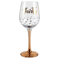 Rose Gold Stem 30th Birthday Wine Glass