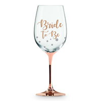 Rose Stem Bride To Be Wine Glass