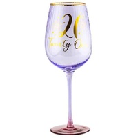 Fluted Purple Wine Glass - 21st