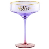 Fluted Purple Coupe Glass - 21st