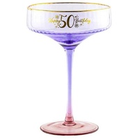 Fluted Purple Coupe Glass - 50th