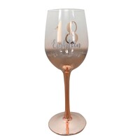 Rose Ombre Stem 18th Birthday Wine Glass