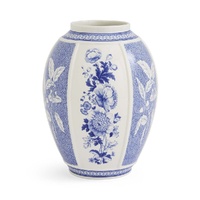 Spode Blue Italian Archive - British Flowers Vase - 25cm
