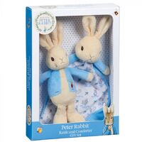 Beatrix Potter Peter Rabbit Gift Set - Peter Rabbit Rattle & Comfort Blanket
