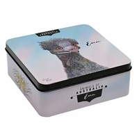 Banksia Red Lemon Myrtle Butter Finger Biscuit Tin - Animals of Australia Wombat