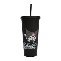 Helo Kitty and Friends Cup with Straw - Kuromi