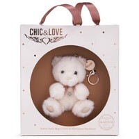 Bailey Bear Bag Charm & Necklace Gift Set - April