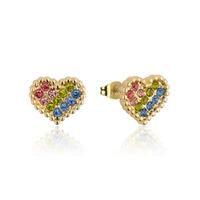 Couture Kingdom - Care Bears - Rainbow Heart Stud Earrings Gold