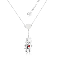 Couture Kingdom - Care Bears - Tenderheart Bear Necklace Silver