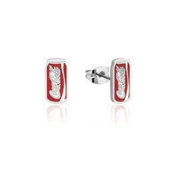 Coca Cola Couture Kingdom - Coke Can Stud Earrings White Gold