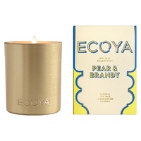Ecoya Holiday Collection Goldie Candle - Pear & Brandy