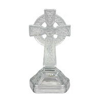 Glass Cut Celtic Standing Cross