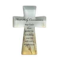 Glass Cut Standing Cross - Communion