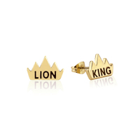 Disney Couture Kingdom - The Lion King - Crown Stud Earrings Yellow Gold