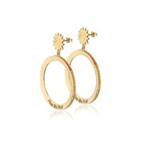 Disney Couture Kingdom - The Lion King - Hear Me Roar Hoop Earrings Yellow Gold