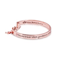 Couture Kingdom - Disney - Winnie the Pooh You are Brave Bangle Rose Gold