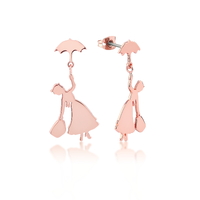 Disney Couture Kingdom - Mary Poppins - Flying Umbrella Drop Earrings Rose Gold