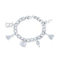 Disney Couture Kingdom - Beauty and the Beast - Belle Charm Bracelet White Gold