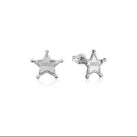 Disney Couture Kingdom - Toy Story - Sheriff Woody Stud Earrings White Gold