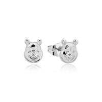 Disney Couture Kingdom - Winnie the Pooh - Pooh Stud Earrings White Gold