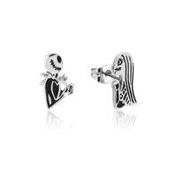 Disney Couture Kingdom - Nightmare Before Christmas - Jack And Sally Stud Earrings White Gold