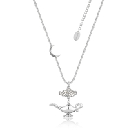 Disney Couture Kingdom - Aladdin - Genie Lamp in the Night Necklace White Gold