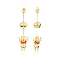 Disney Couture Kingdom - Winnie the Pooh - Honey Pot Drop Earrings Yellow Gold