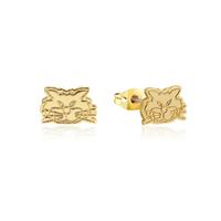 Disney Couture Kingdom - Cinderella - Lucifer Stud Earrings Yellow Gold
