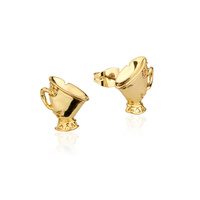 Couture Kingdom - Disney - Beauty and the Beast Chip Stud Earrings Yellow Gold