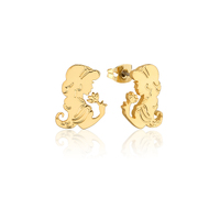 Disney Couture Kingdom - Aladdin - Princess Jasmine Stud Earrings Yellow Gold