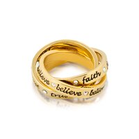 Disney Couture Kingdom - Tinkerbell - Interlocking Ring Yellow Gold Medium