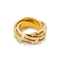 Disney Couture Kingdom - Tinker Bell - Interlocking Ring Yellow Gold Large