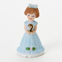 Growing Up Girls - Brunette Age 2 Cake Topper