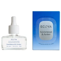 Ecoya Plug-In Diffuser Fragrance Flask - Sandalwood & Amber