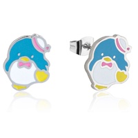 Couture Kingdom - Sanrio - Tuxedo Sam Stud Earrings Silver